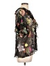 alex & lili 100% Polyester Floral Black Short Sleeve Blouse Size L - photo 4