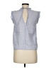 Topshop Silver Sleeveless Blouse Size 6 - photo 2