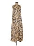 Ann Taylor 100% Polyester Paisley Tan Casual Dress Size 00 - photo 1