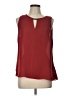 Laundry by Shelli Segal 100% Polyester Burgundy Sleeveless Blouse Size L - photo 1