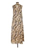 Ann Taylor 100% Polyester Paisley Tan Casual Dress Size 00 - photo 2