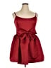 Aqua 100% Polyester Burgundy Cocktail Dress Size XL - photo 1