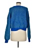 Debut Chevron-herringbone Blue Pullover Sweater Size Med - Lg - photo 2