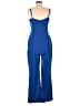 Socialite Solid Blue Jumpsuit Size L - photo 2