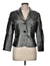 Philippe Adec Paris 100% Leather Metallic Gray Blazer Size 8 - photo 1