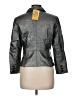 Philippe Adec Paris 100% Leather Metallic Gray Blazer Size 8 - photo 2