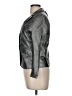 Philippe Adec Paris 100% Leather Metallic Gray Blazer Size 8 - photo 5