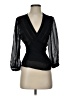 BCBGMAXAZRIA 100% Polyester Black 3/4 Sleeve Blouse Size S - photo 1