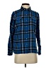 J.Jill Plaid Blue Long Sleeve Button-Down Shirt Size XS - photo 1