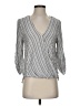 West Kei 100% Rayon Silver 3/4 Sleeve Blouse Size S - photo 1
