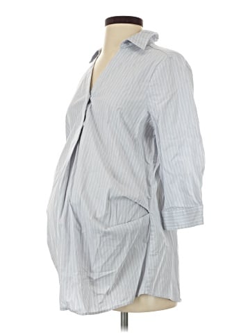 Isabel Maternity 3/4 Sleeve Button-Down Shirt (view 1)
