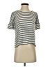 Max Studio Stripes Ivory White Short Sleeve T-Shirt Size XS - photo 1