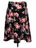 Doublju Floral Black Casual Skirt Size L - photo 1