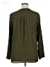 Pleione 100% Polyester Stars Green Long Sleeve Blouse Size XL - photo 2