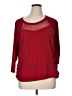 Adrienne Vittadini Red 3/4 Sleeve Top Size 1X - photo 1