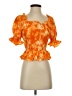 Cake For Dinner 100% Rayon Orange 3/4 Sleeve Blouse Size XS - photo 1