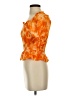 Cake For Dinner 100% Rayon Orange 3/4 Sleeve Blouse Size XS - photo 5