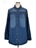 Suzanne Betro Blue Denim Jacket Size 1X - photo 1