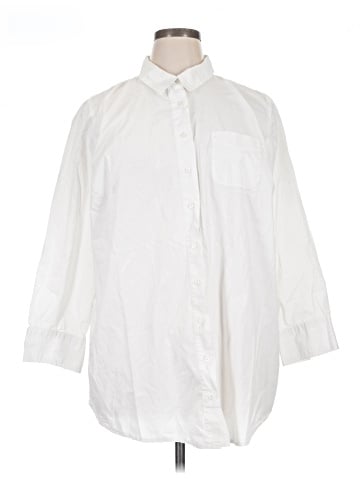 Liz & Me 3/4 Sleeve Button-Down Shirt (view 1)