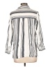 Lulus 100% Viscose Stripes Silver 3/4 Sleeve Blouse Size L - photo 2