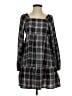 Universal Thread Plaid Gray Casual Dress Size XS - photo 1