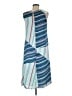 Esprit 100% Polyester Stripes Blue Casual Dress Size 6 - photo 2