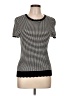 Worthington 100% Cotton Houndstooth Black Pullover Sweater Size L - photo 1