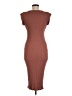 Zara Solid Brown Casual Dress Size M - photo 2