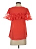 Mine 100% Polyester Orange Short Sleeve Blouse Size S - photo 2