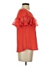 Mine 100% Polyester Orange Short Sleeve Blouse Size S - photo 4