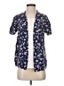 White Stag 100% Rayon Floral Blue Short Sleeve Blouse Size S - photo 1