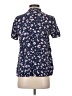 White Stag 100% Rayon Floral Blue Short Sleeve Blouse Size S - photo 2