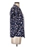White Stag 100% Rayon Floral Blue Short Sleeve Blouse Size S - photo 4