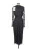 Mac Duggal 100% Polyester Black Silver Cocktail Dress Size 6 - photo 2