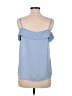 Aqua 100% Polyester Blue Sleeveless Top Size M - photo 2
