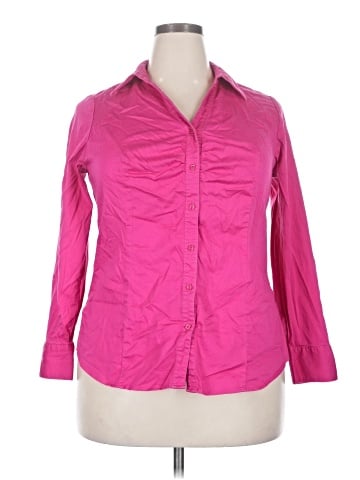 Lane Bryant 3/4 Sleeve Button-Down Shirt (view 1)