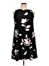 Chaps Floral Black Casual Dress Size XL - photo 1