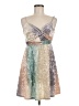 Living Doll Metallic Silver Cocktail Dress Size M - photo 1