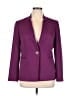 Tahari by ASL Solid Purple Blazer Size 14 - photo 1