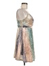 Living Doll Metallic Silver Cocktail Dress Size M - photo 4
