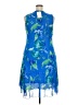 Mlle Gabrielle 100% Polyester Tropical Blue Cocktail Dress Size 18W - photo 2