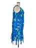 Mlle Gabrielle 100% Polyester Tropical Blue Cocktail Dress Size 18W - photo 4