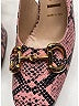 Gucci Animal Print Pink Python Print Platform Slingback Pumps Size EU (IT) 38 1/2 / US 8 1/2 - photo 5