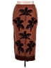 ELOQUII Tropical Brown Orange Casual Skirt Size 14 Plus - photo 1