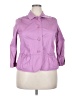 Talbots Purple 3/4 Sleeve Button-Down Shirt Size 18 - photo 1