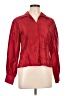 Tess 100% Silk Red Long Sleeve Silk Top Size 12 - photo 1