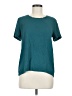 Ann Taylor LOFT 100% Polyester Teal Short Sleeve Blouse Size M - photo 1