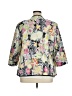 Silk Land Floral White Blazer Size 1X - photo 2