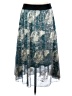 Lularoe Print Teal Casual Skirt Size S - photo 1