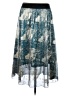 Lularoe Print Teal Casual Skirt Size S - photo 2